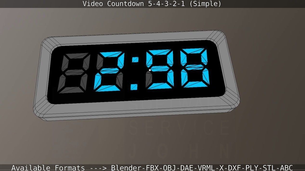 5-4-3-2-1-Video-Countdown-Simple-Version digital Low-poly 3D model_88