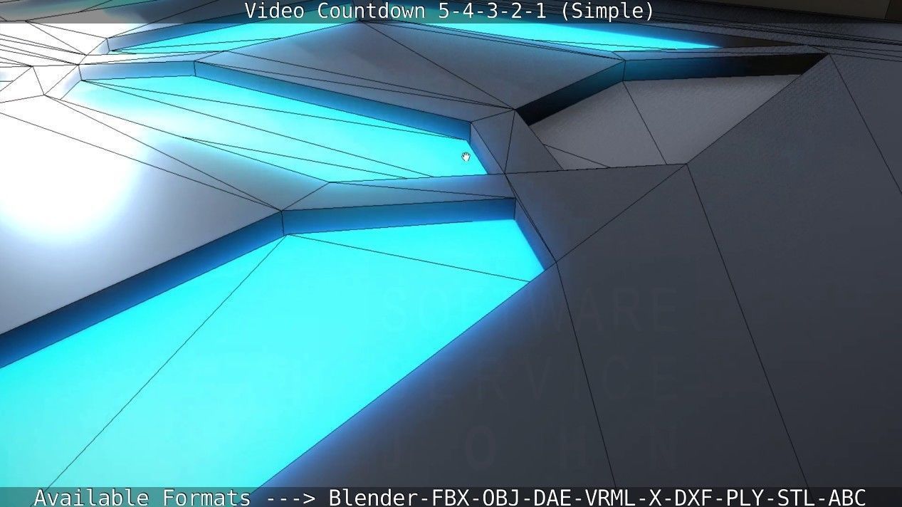 5-4-3-2-1-Video-Countdown-Simple-Version digital Low-poly 3D model_69