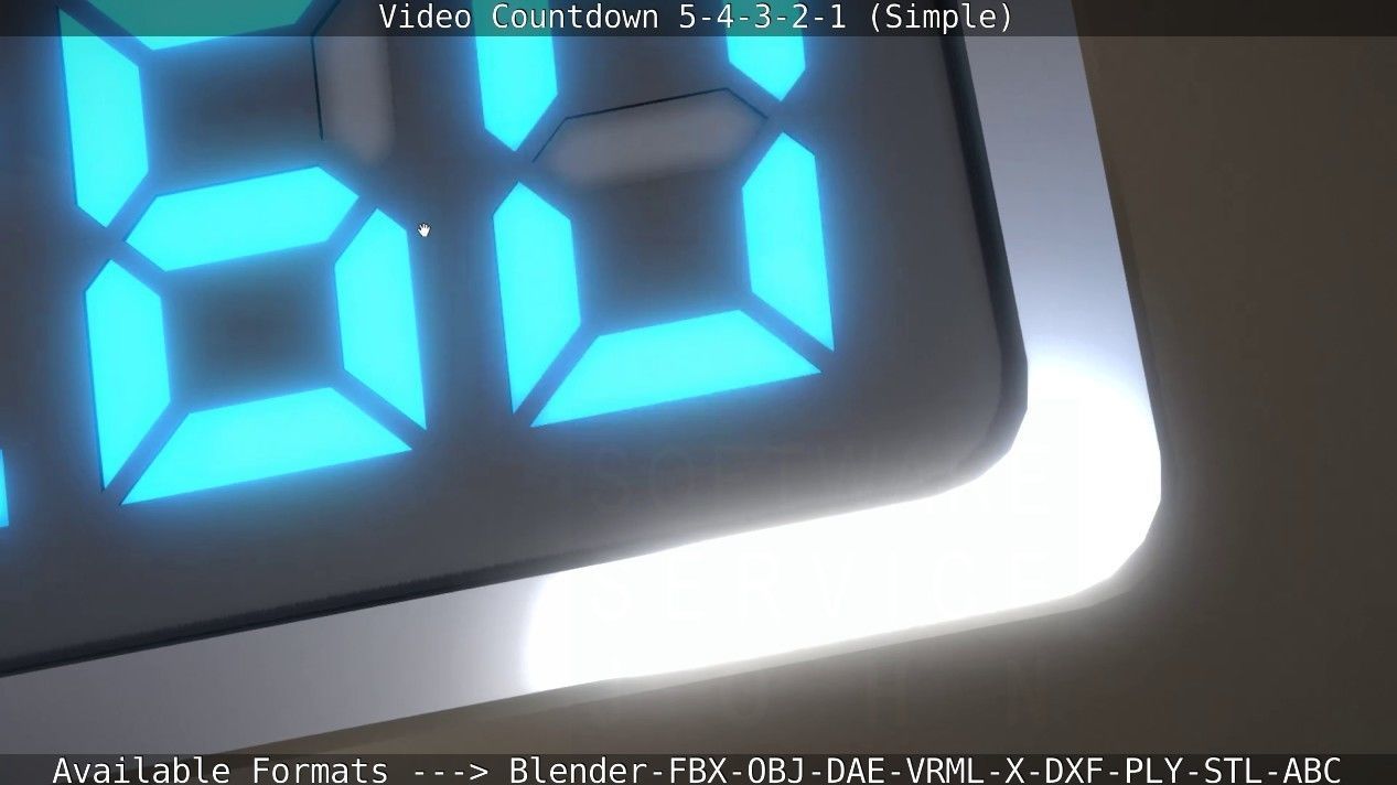 5-4-3-2-1-Video-Countdown-Simple-Version digital Low-poly 3D model_29