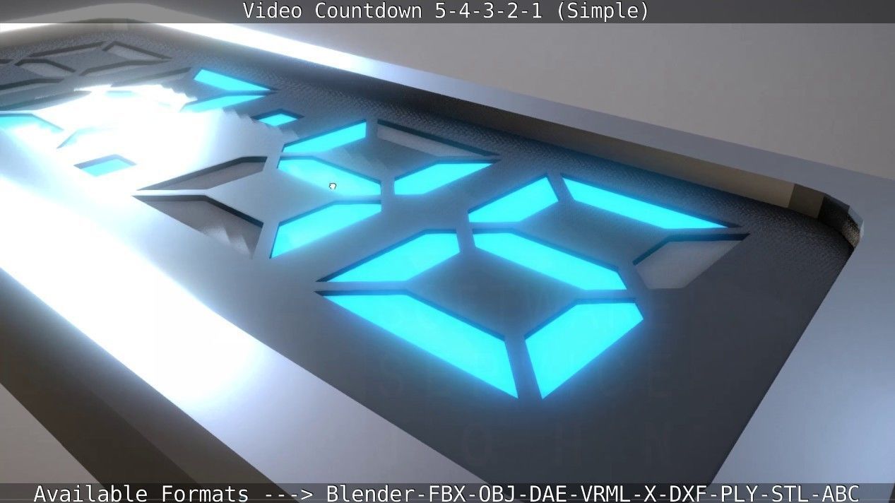 5-4-3-2-1-Video-Countdown-Simple-Version digital Low-poly 3D model_25