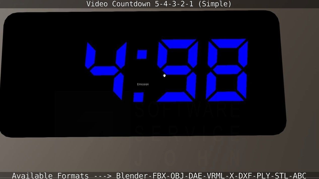 5-4-3-2-1-Video-Countdown-Simple-Version digital Low-poly 3D model_96