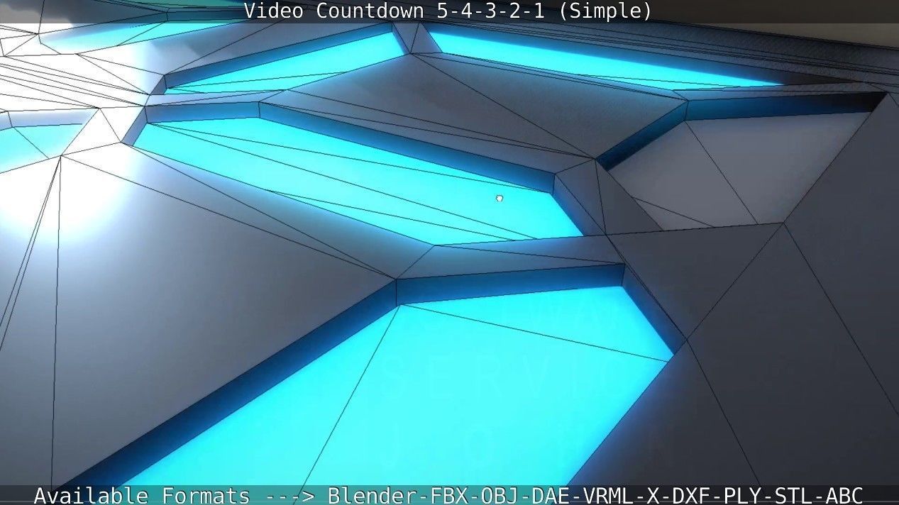 5-4-3-2-1-Video-Countdown-Simple-Version digital Low-poly 3D model_71