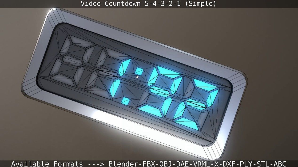 5-4-3-2-1-Video-Countdown-Simple-Version digital Low-poly 3D model_115