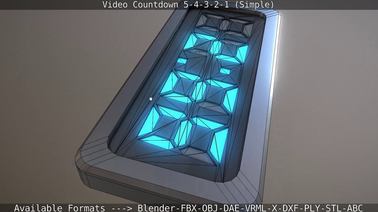 5-4-3-2-1-Video-Countdown-Simple-Version digital Low-poly 3D model_64