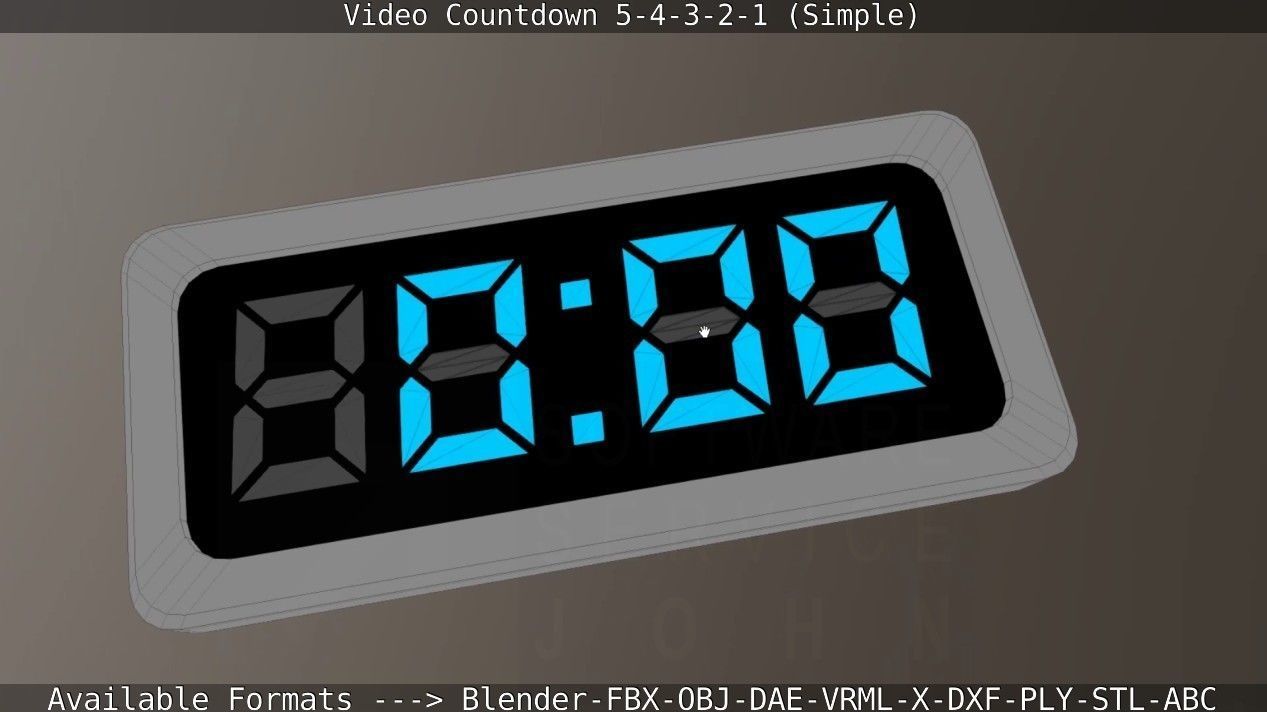 5-4-3-2-1-Video-Countdown-Simple-Version digital Low-poly 3D model_107