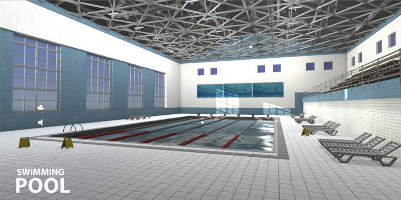 Swimming Pool Low-poly 3D model_4