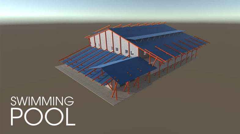 Swimming Pool Low-poly 3D model_2