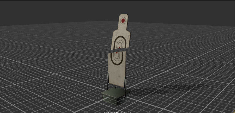 Target at the shooting range Low-poly 3D model_4