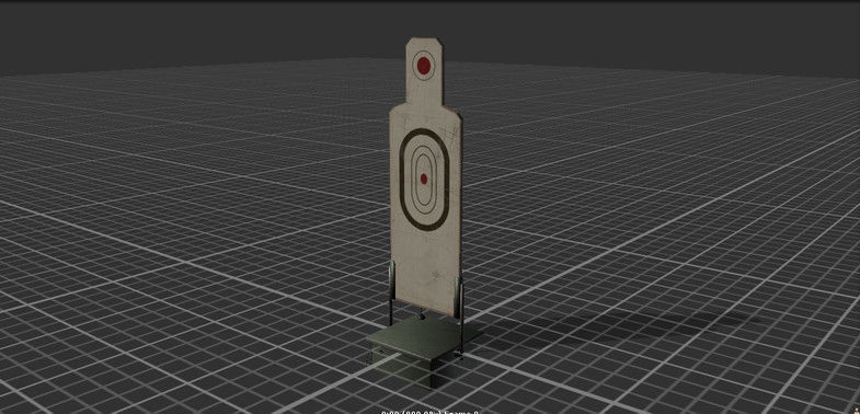 Target at the shooting range Low-poly 3D model_2