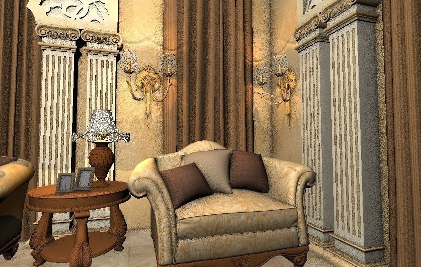 Sitting Hall 3D model_6