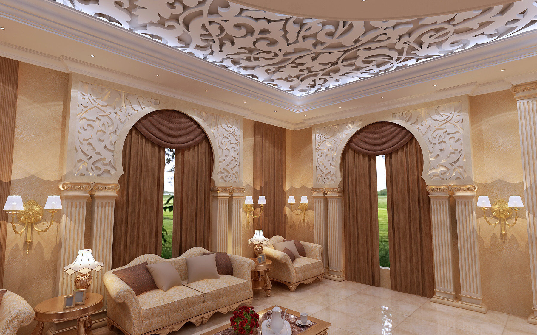 Sitting Hall 3D model_1