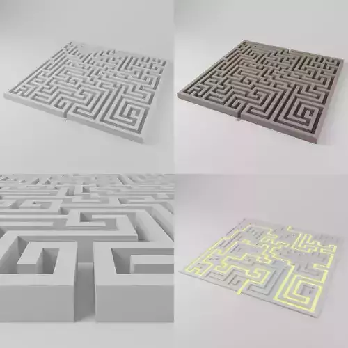 Maze 1 - 1851 blocks - labyrinth