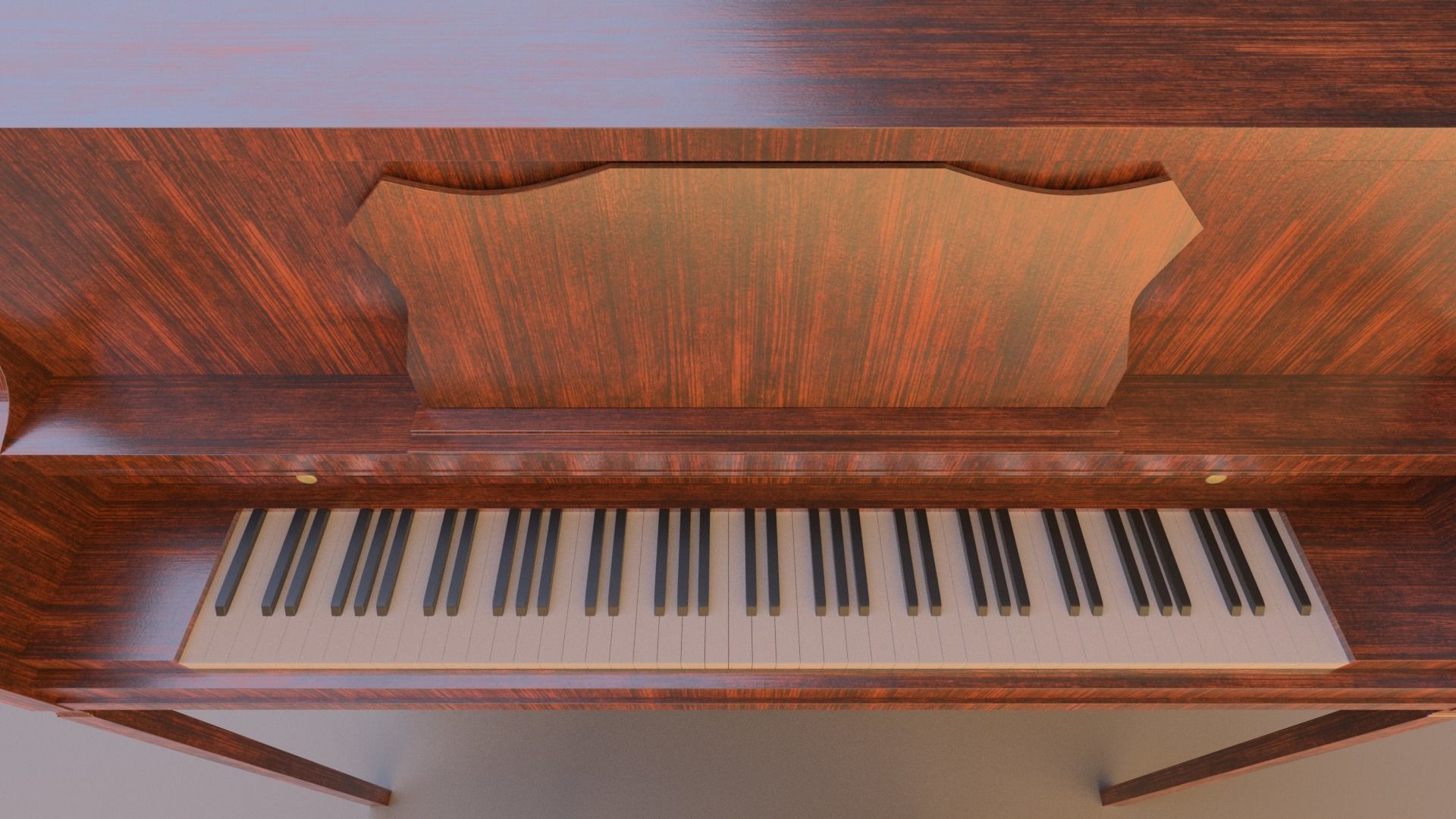 Upright Piano 3D model_3