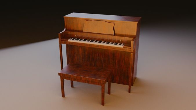 Upright Piano 3D model
