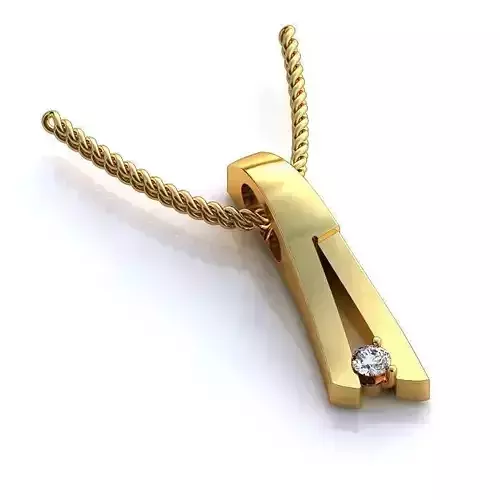 Gold Pendant With Diamonds 176