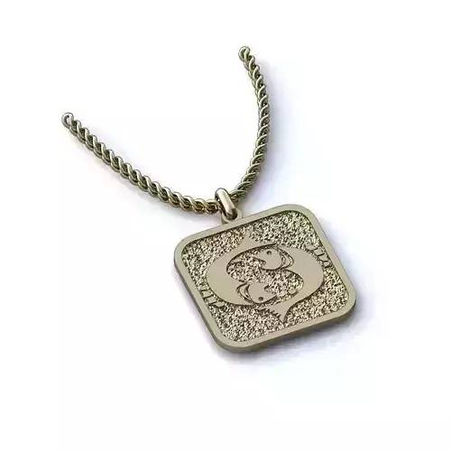 Pisces Zodiac Sign Pendant