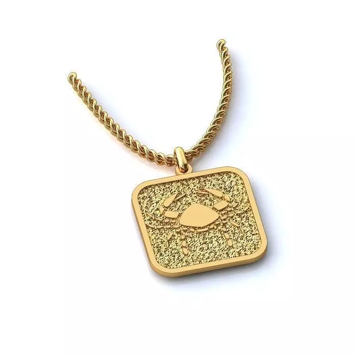 Cancer Zodiac Sign Pendant 3D print model