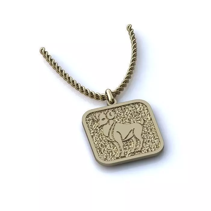 Aries Zodiac Sign Pendant 3D print model