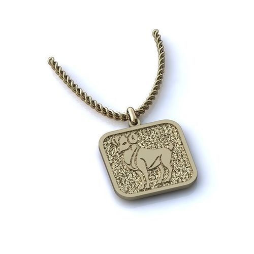 Aries Zodiac Sign Pendant 3D print model