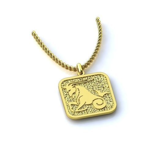 Capricorn Zodiac Sign Pendant 3D print model