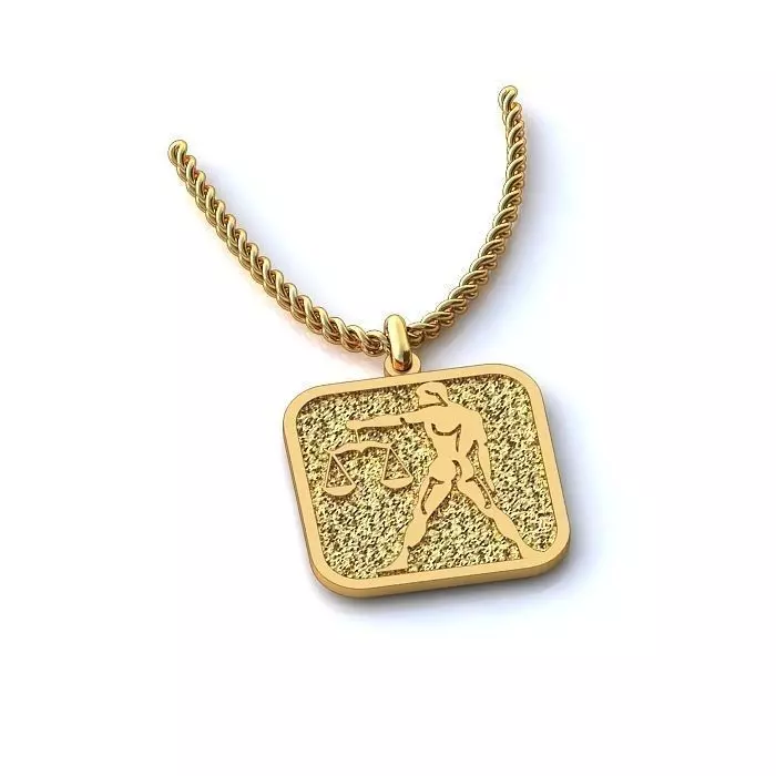 Libra Zodiac Sign Pendant 3D print model
