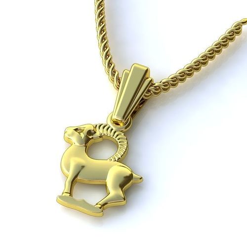 Aries Zodiac Sign Pendant 1 3D print model