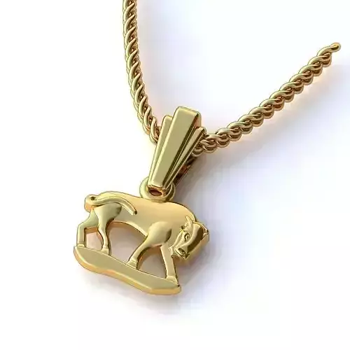 Taurus Zodiac Sign Pendant