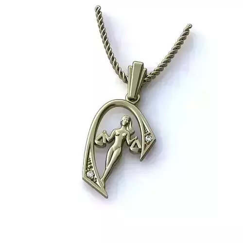 Libra Zodiac Sign Pendant 2