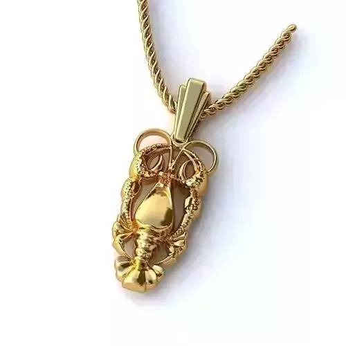 Vase Shaped Gold Pendant 1