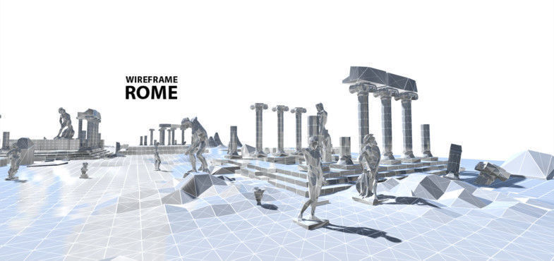 WIREFRAME - ROME Low-poly 3D model_2