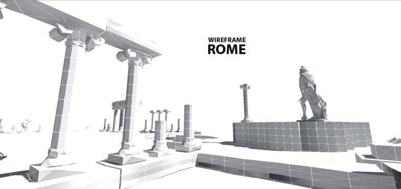 WIREFRAME - ROME Low-poly 3D model_4