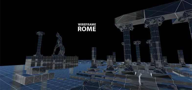 WIREFRAME - ROME Low-poly 3D model_0