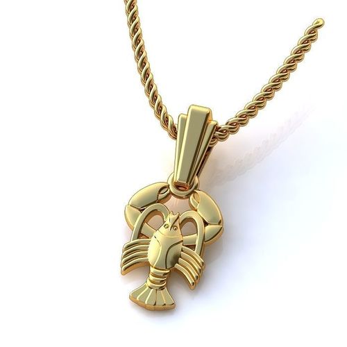Cancer Zodiac Sign Pendant 1 3D print model