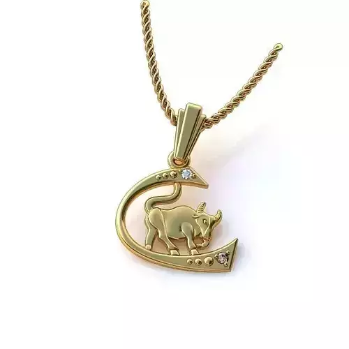 Taurus Zodiac Sign Pendant 1