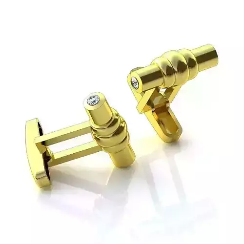 Gold Ear Studs With Diamonds 69 3D print model