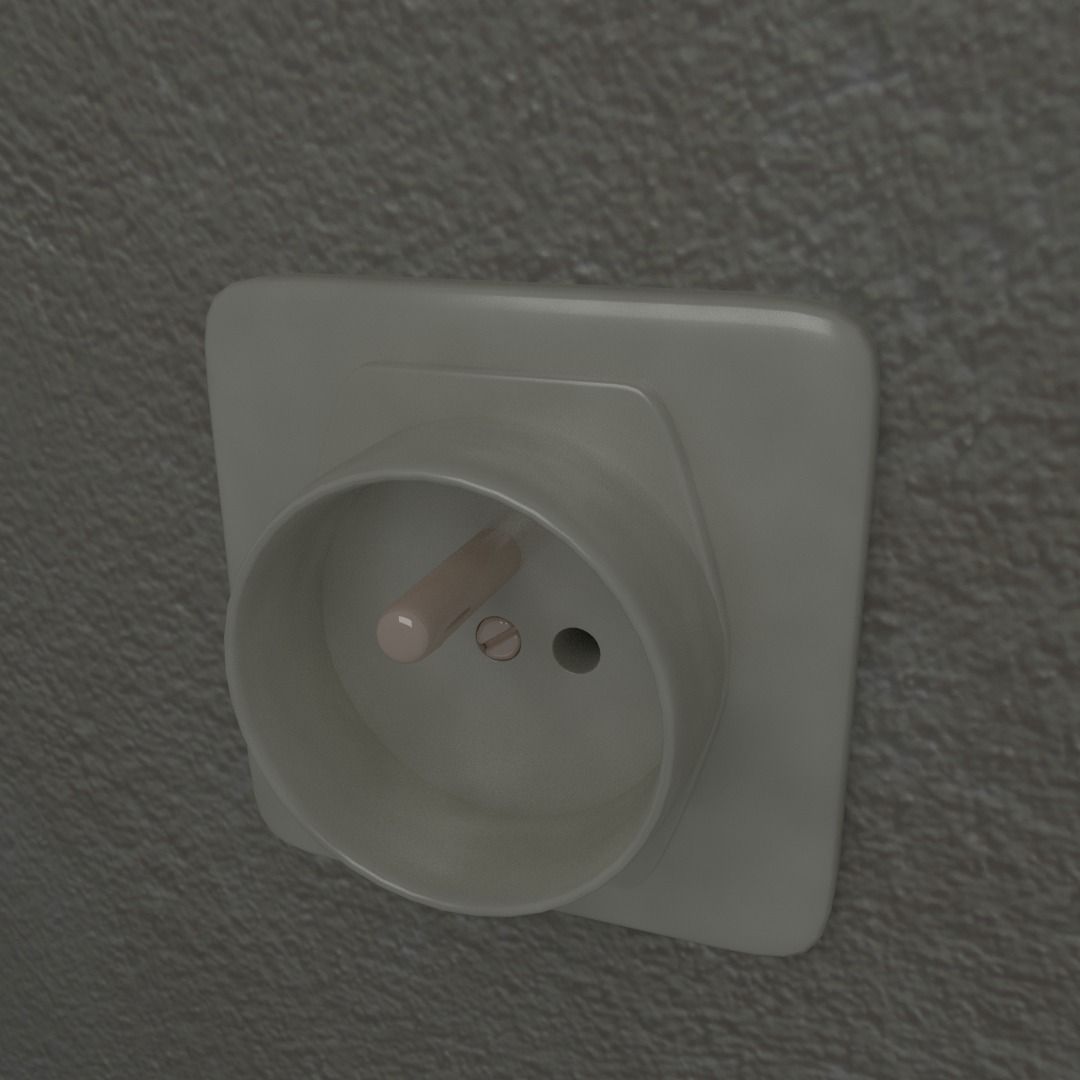French plug 3D model_1