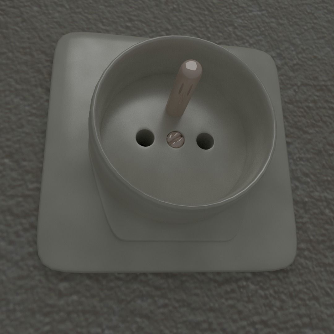 French plug 3D model_2