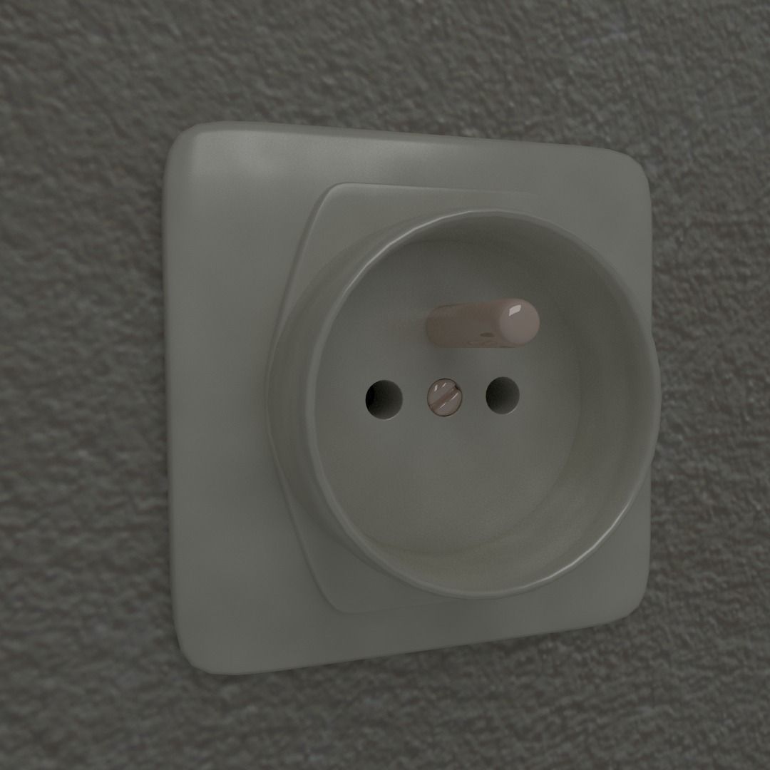French plug 3D model_0