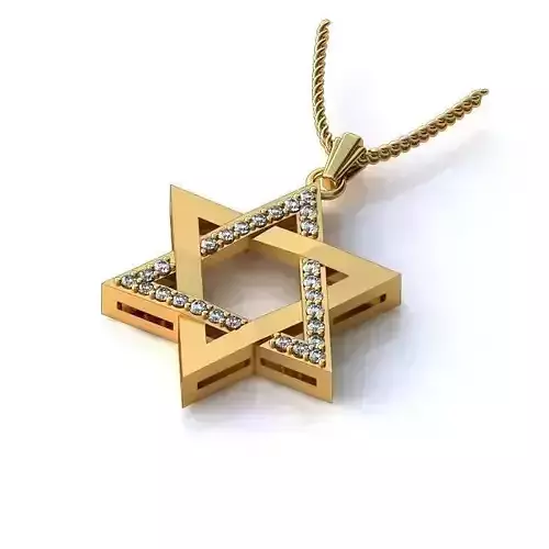Star Shaped Gold Pendant