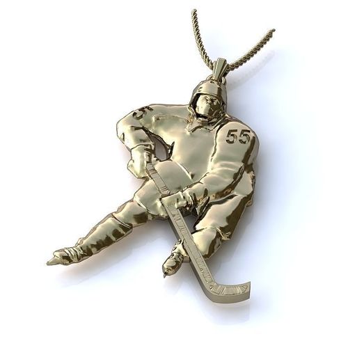Ice Hockey Player Pendant 3D print model