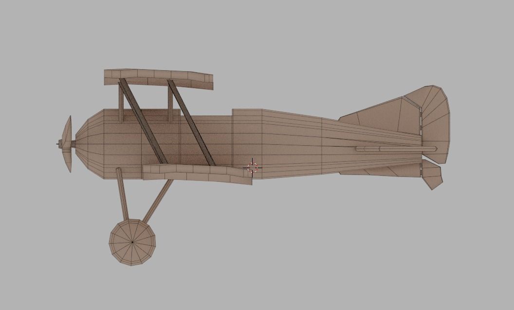 Toy plane Low-poly 3D model_6