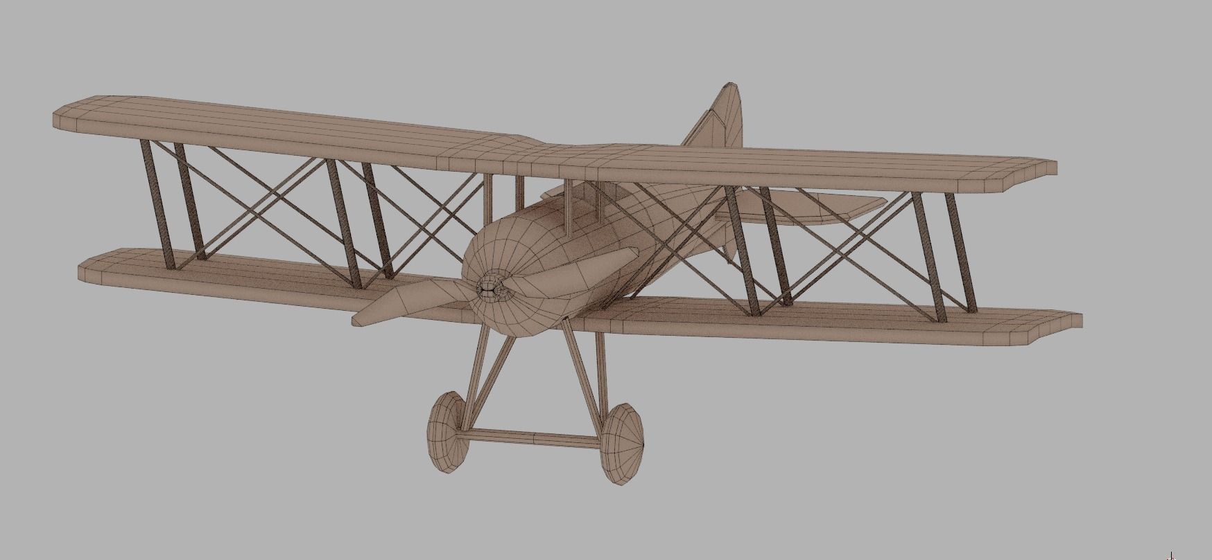 Toy plane Low-poly 3D model_4