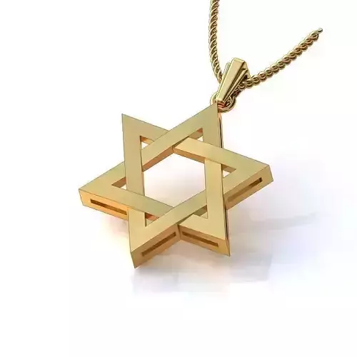 Star Shaped Gold Pendant 1