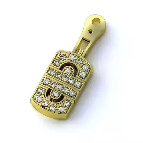 Gold Pendant With Diamonds 178