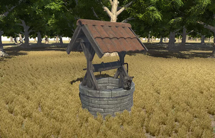Well for Medieval Location Low-poly 3D model_0