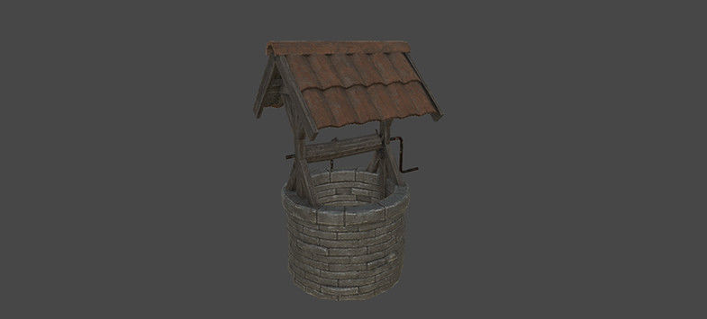 Well for Medieval Location Low-poly 3D model_2