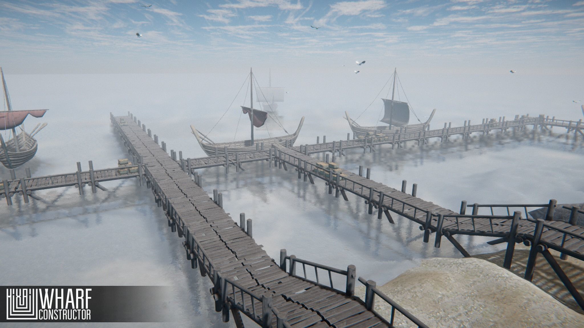 Wharf Constructor Low-poly 3D model_1