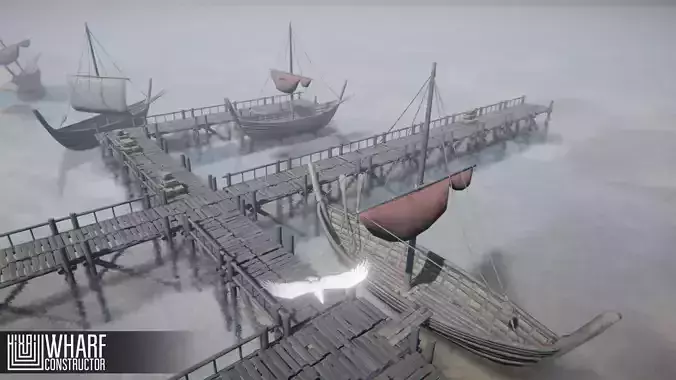 Wharf Constructor Low-poly 3D model