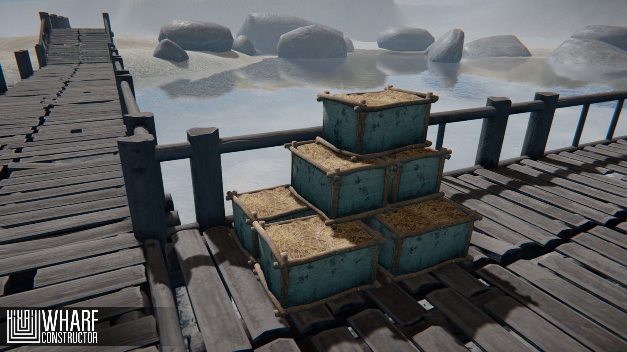 Wharf Constructor Low-poly 3D model_11