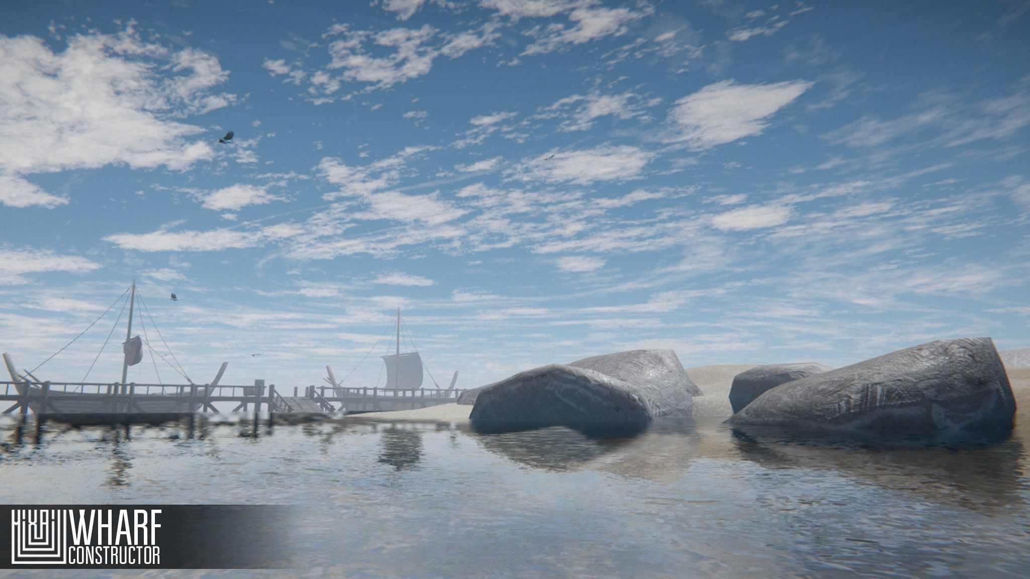 Wharf Constructor Low-poly 3D model_7